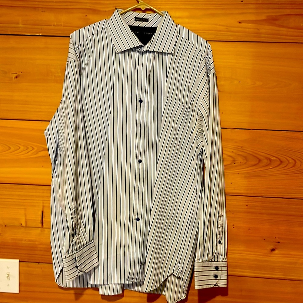 Men’s Tommy Hilfiger, button-down, long sleeve, dress shirt, size, XL